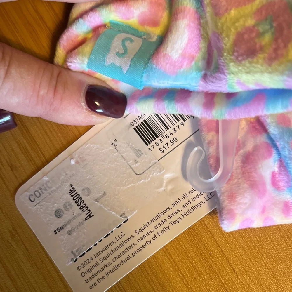 Squishmallows Meet Michaela Multicolor Bear Hat, Gloves, and mittens 3 piece Set - Picture 7 of 12